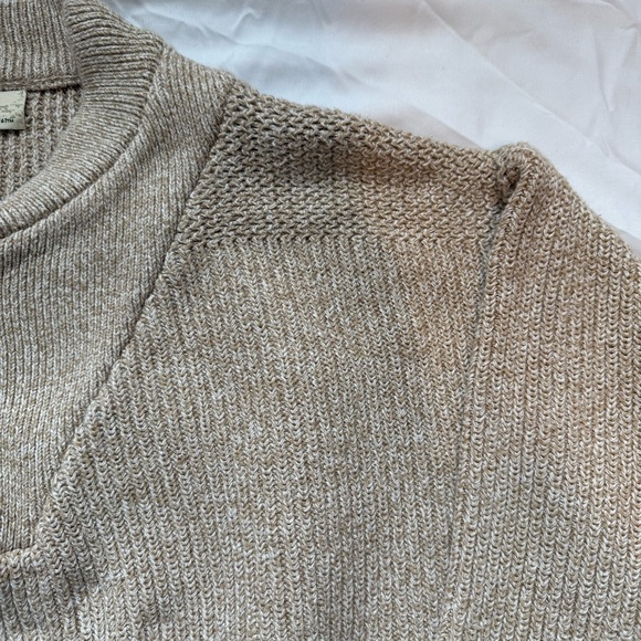 Cabela's Granola Brown Grandpacore Chunky Knit Fisherman Hunting Men’s Sweater - Picture 4 of 9